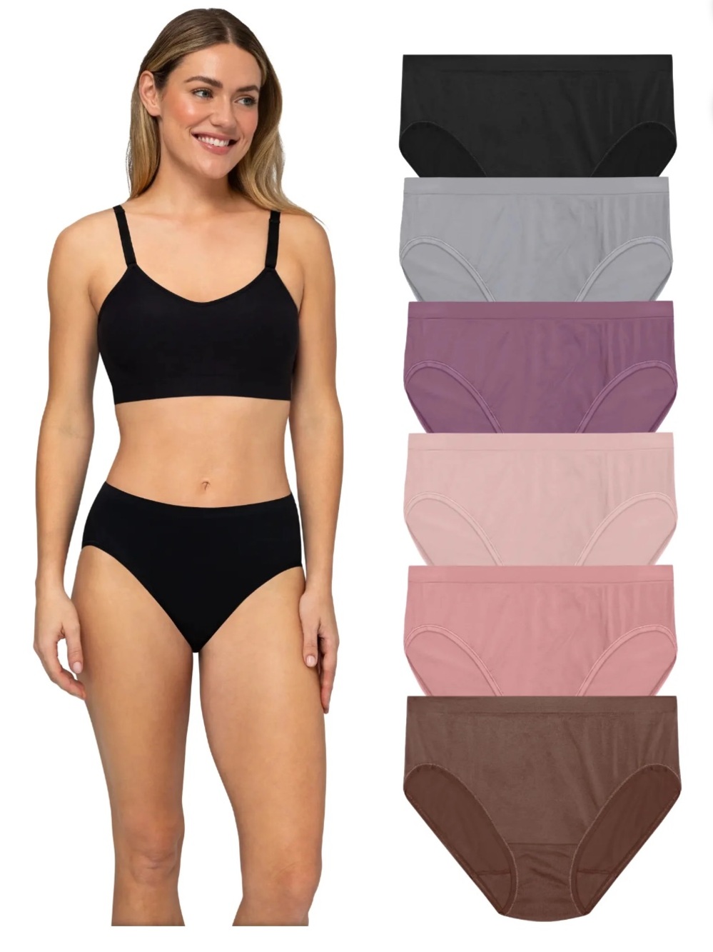 Fruit of the Loom Women's Seamless Underwear 6-Pack, Size 9 - Picture 2 of 7